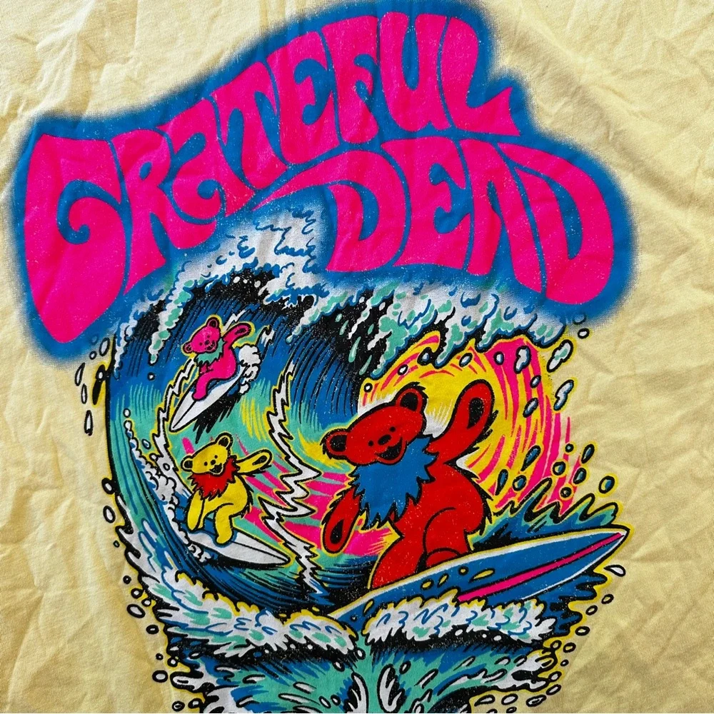 Daydreamer Grateful Dead Surfing Bears Long Sleeve Merch Tee - Picture 3 of 6